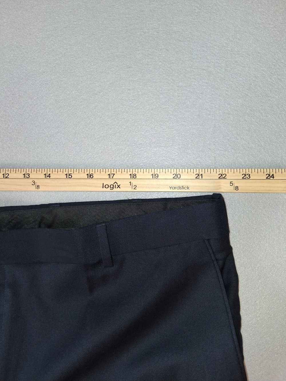 Stafford Black Men's Dress Pants - Classic Flat Front - Picture 3 of 8